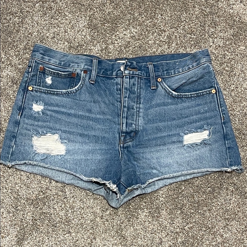 Madewell Distressed Denim Jean Shorts